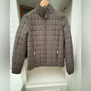J. CREW Green Quilted Down Filled Field Jacket Small